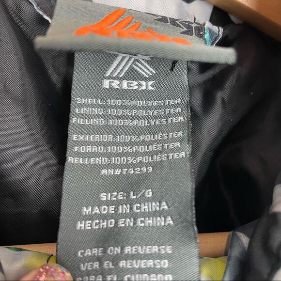 RBX | Snow Jacket Geometric Shapes Black White Snowboard Ski - Picture 10 of 10